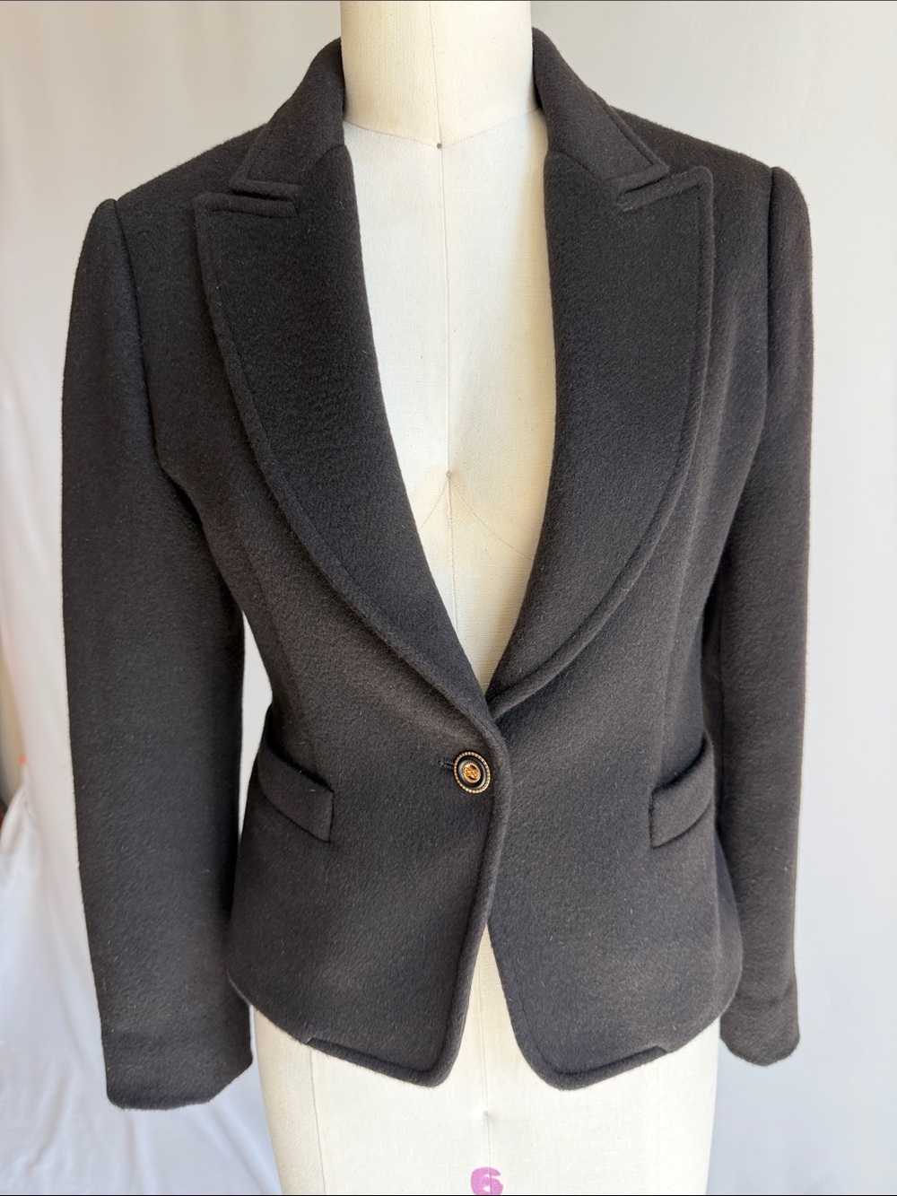 St. John Women's Black Single-Button Tailored Blazer